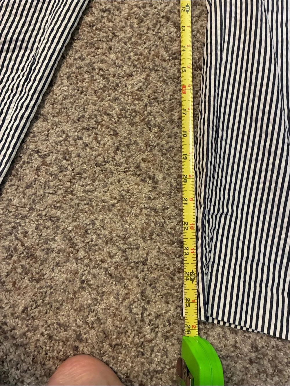 J. Crew Navy and White Striped Women's Trousers